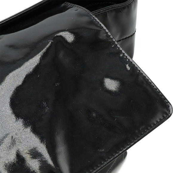 Chanel Chocolate Bar Chain Shoulder Bag Enamel Black - Picture 9 of 9